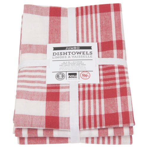 Ens. de Linge à vaisselle Rouge