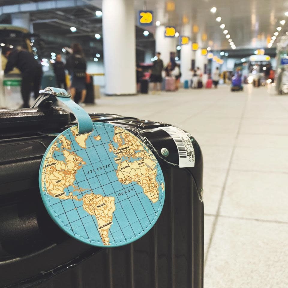 Étiquette à bagages globe-trotter