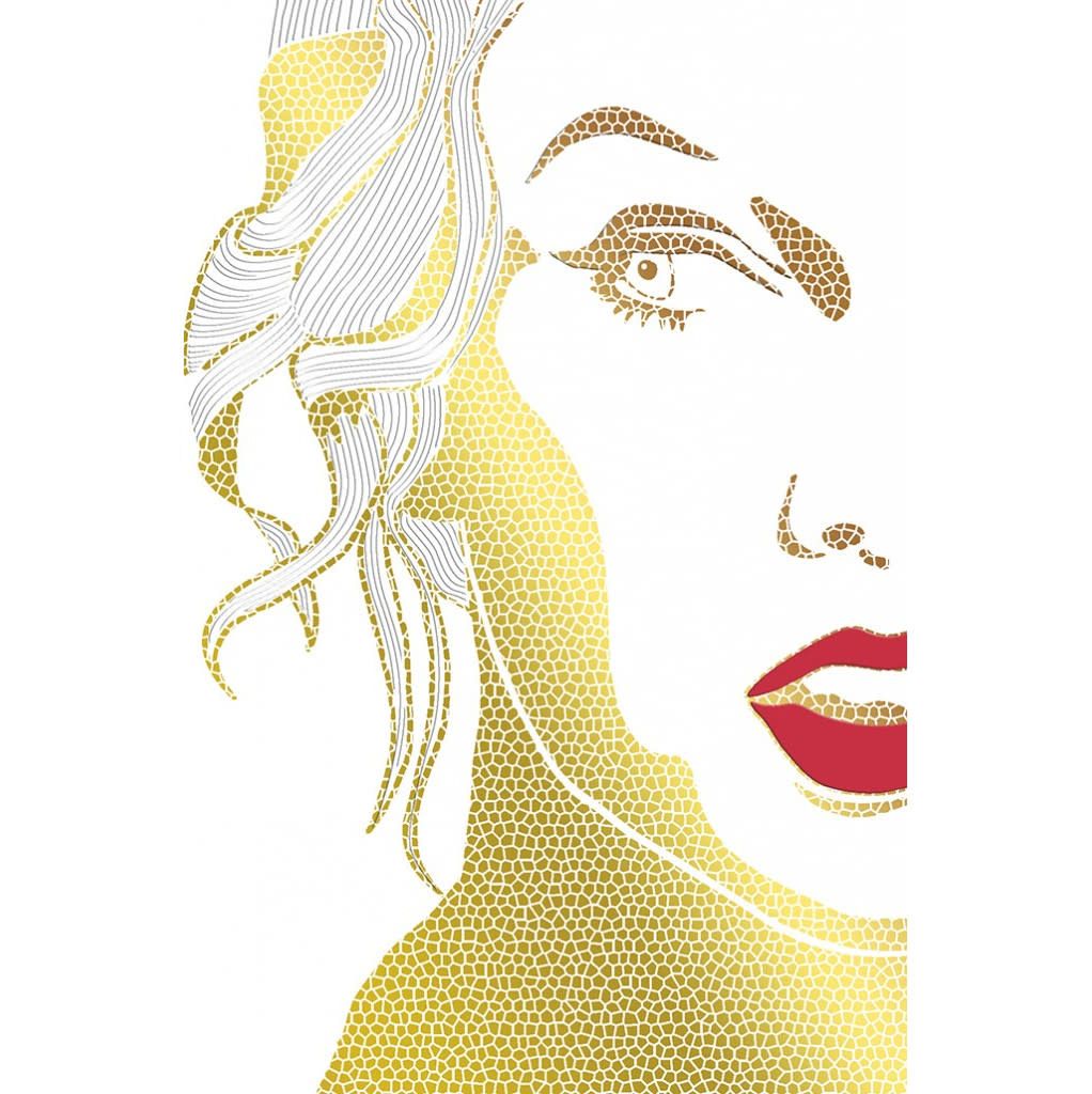Carte de souhait femme lèvre rouge