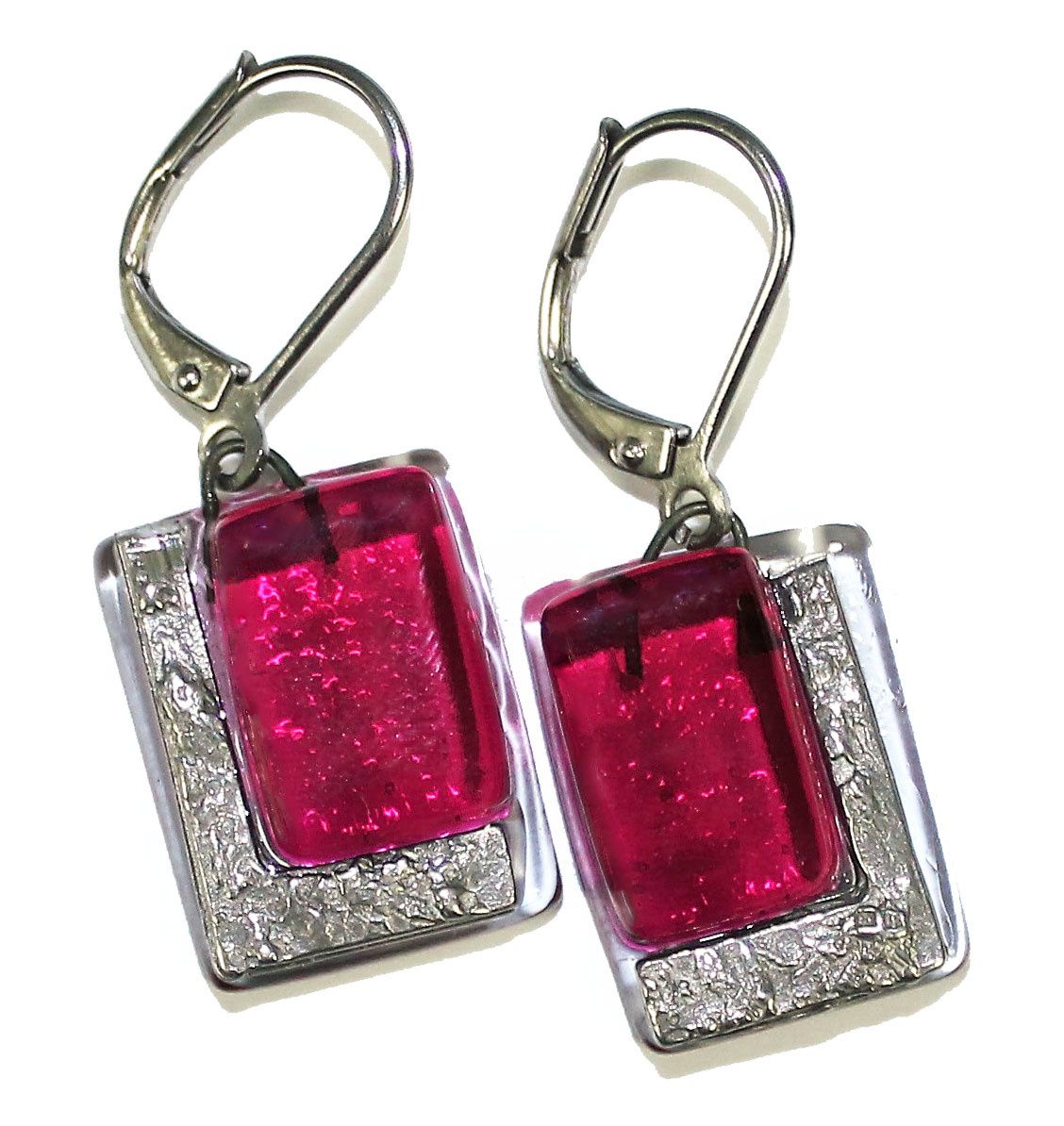 Boucle d&#39;oreilles Z rose