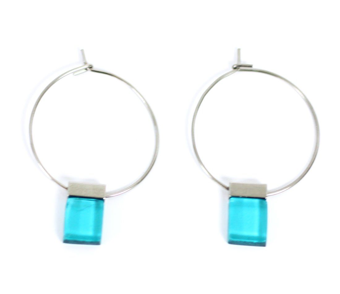 Boucle d&#39;oreilles Misty aqua