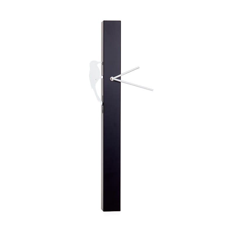 Horloge woodpecker clock noir
