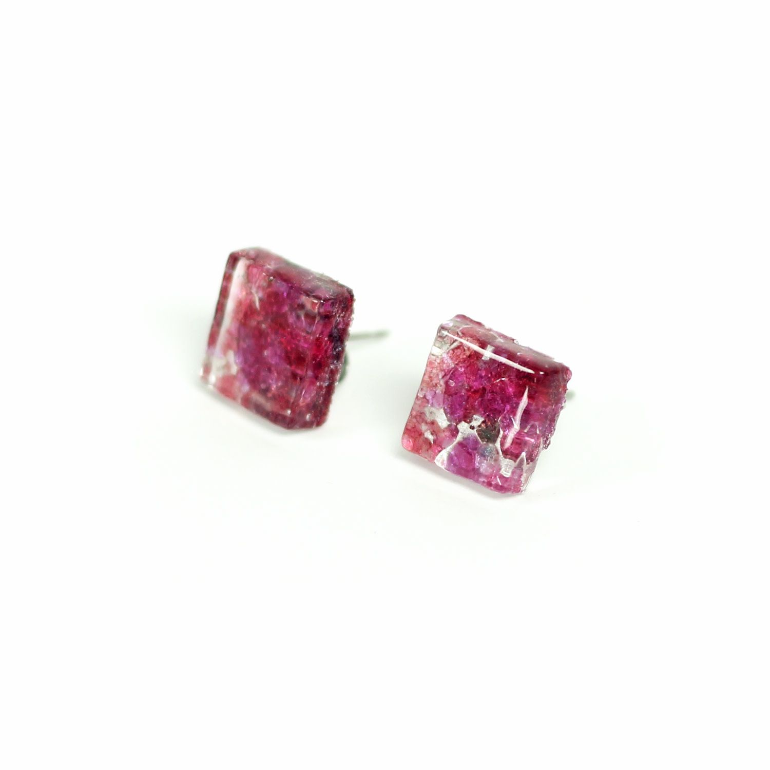 Boucle d&#39;oreilles motif rose