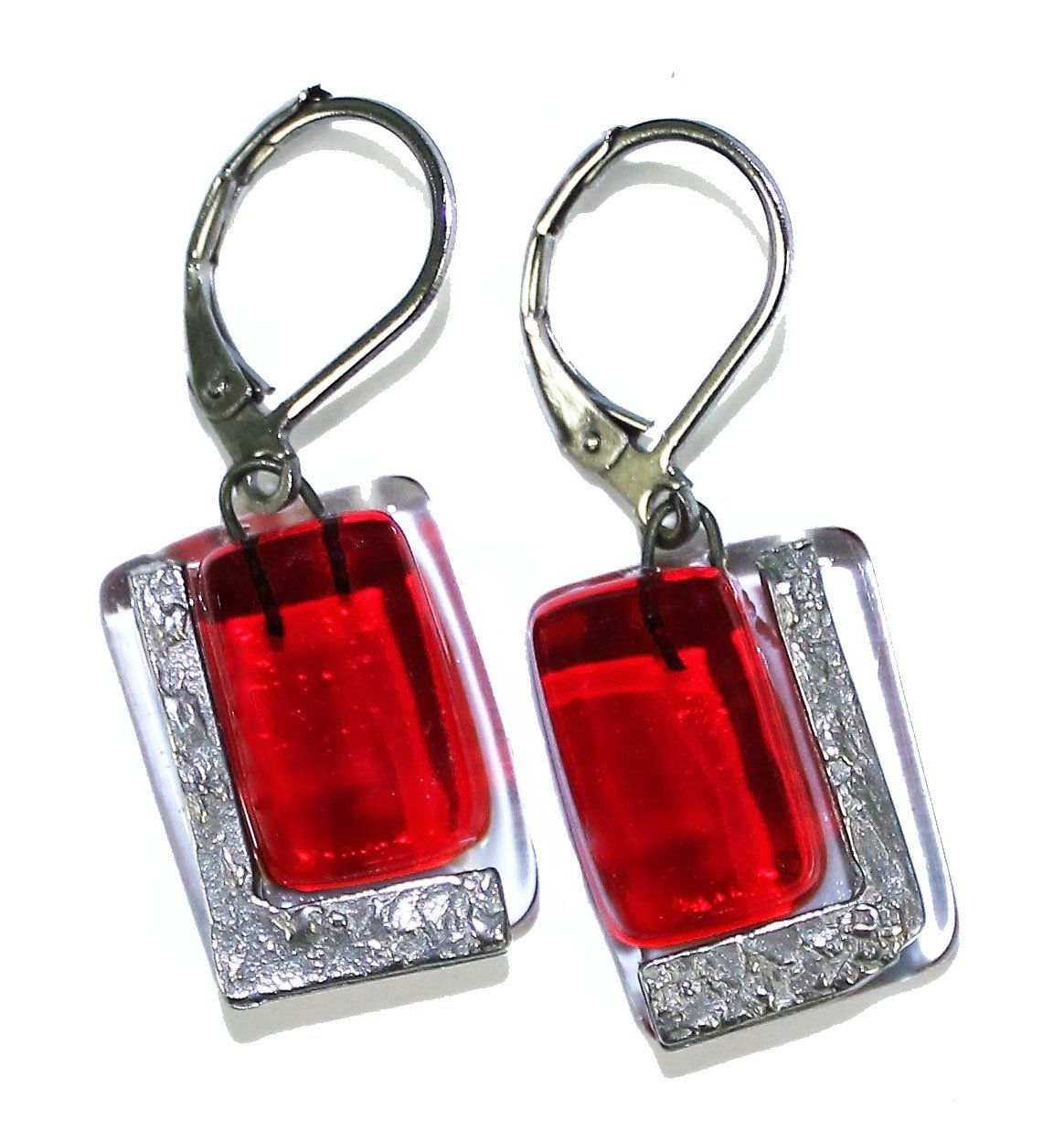 Boucle d&#39;oreilles Z rouge