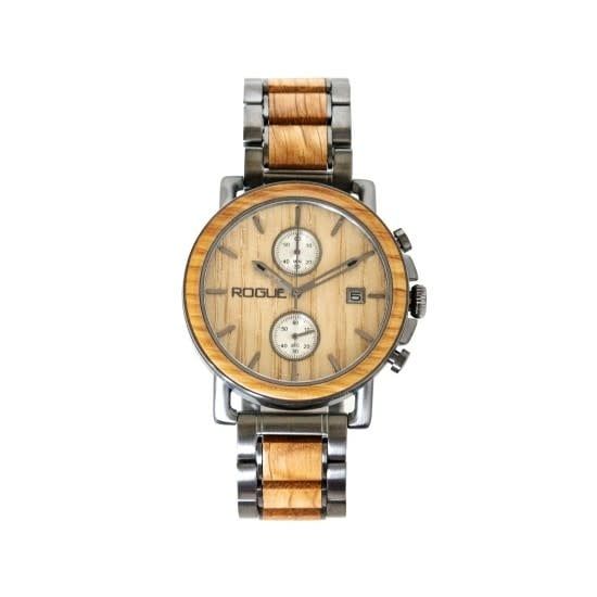 Montre Rogue gun metal et bois