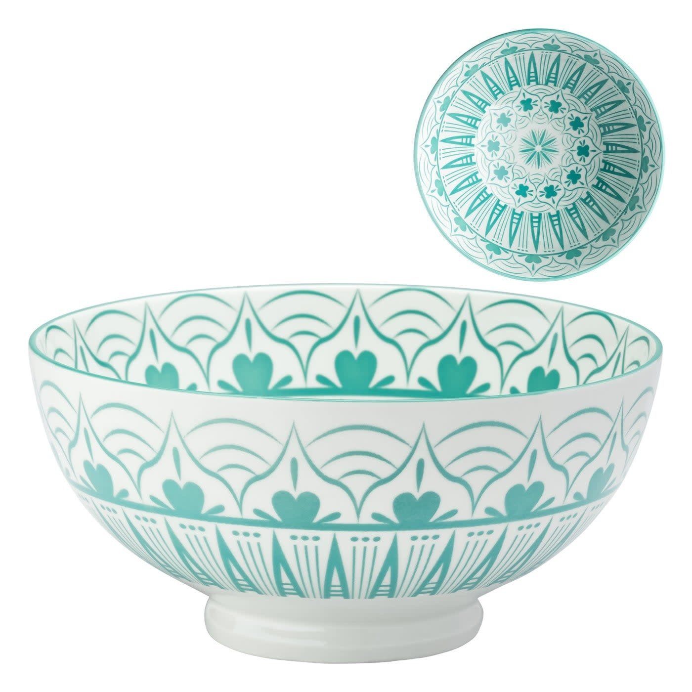Kiri Porcelaine 56 oz 8&quot;  -Teal Radiant Spire