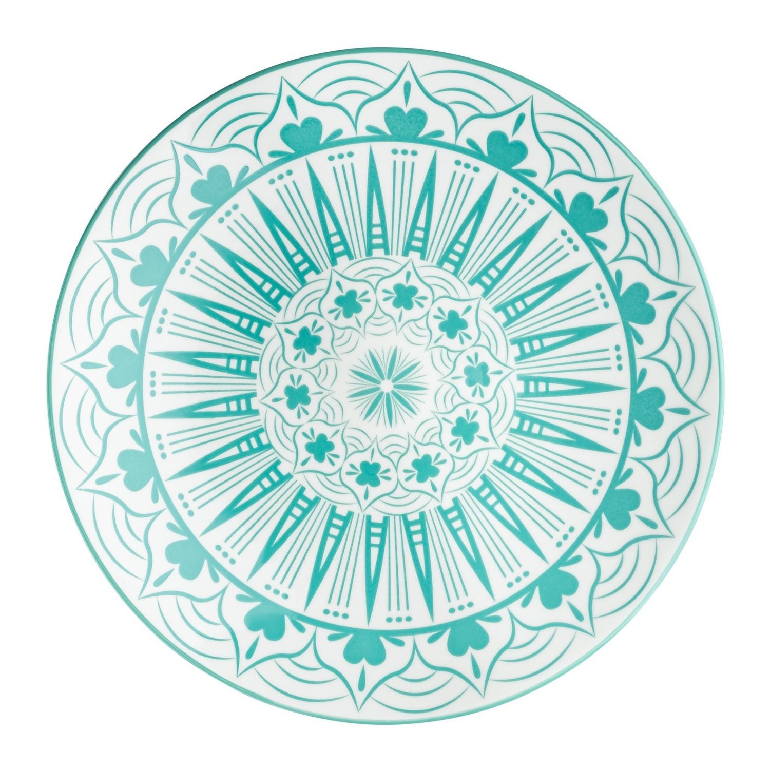 Assiette en porcelaine Kiri 8 Teal Radiant Spire