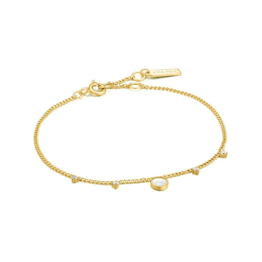 Bracelet Ania Haie Mother of pearl drop disc or