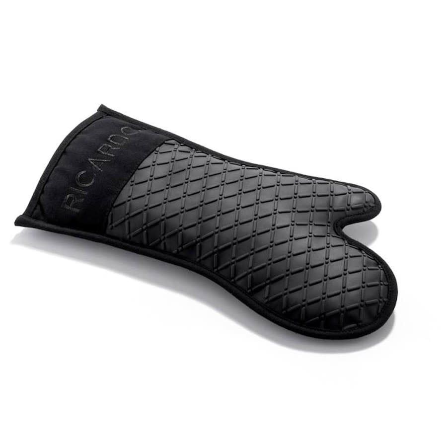 Mitaine de four coton et silicone noir 15 po de Ricardo