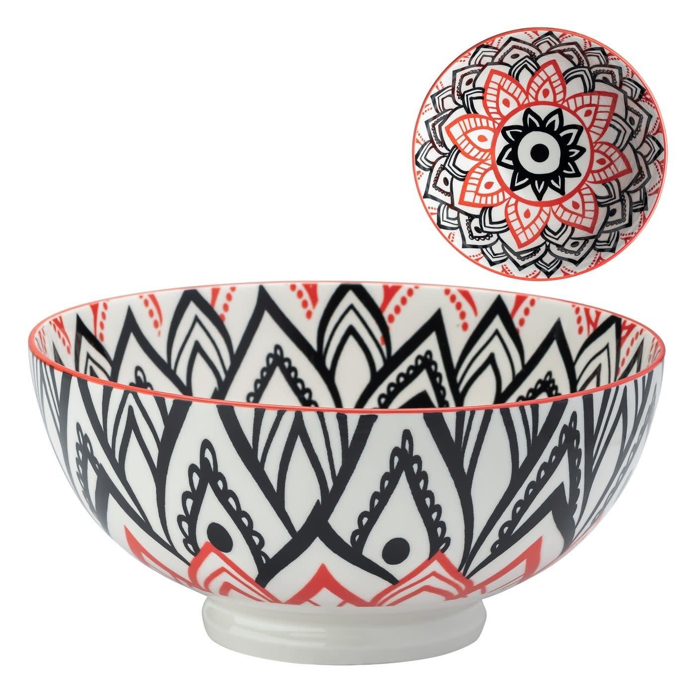 Kiri Porcelain 56 oz 8&quot;  -Lotus Mandala