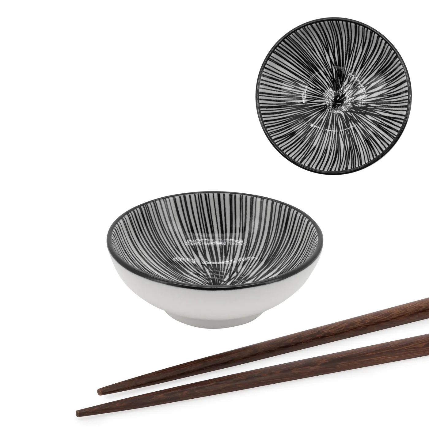 Bol en porcelaine Kiri 3 pouces Black Line