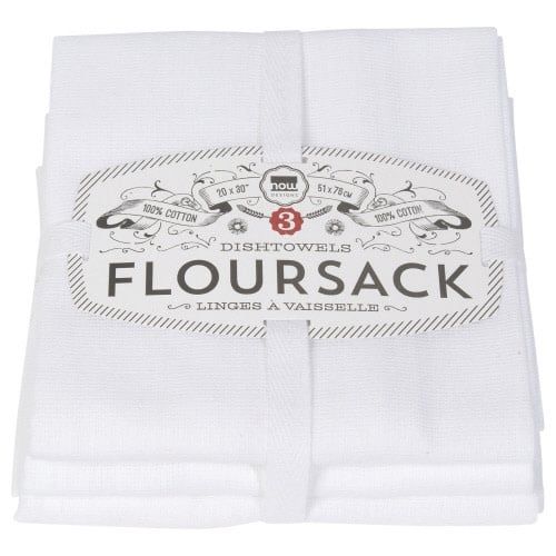 Ens. de linge à vaisselle Floursack blanc