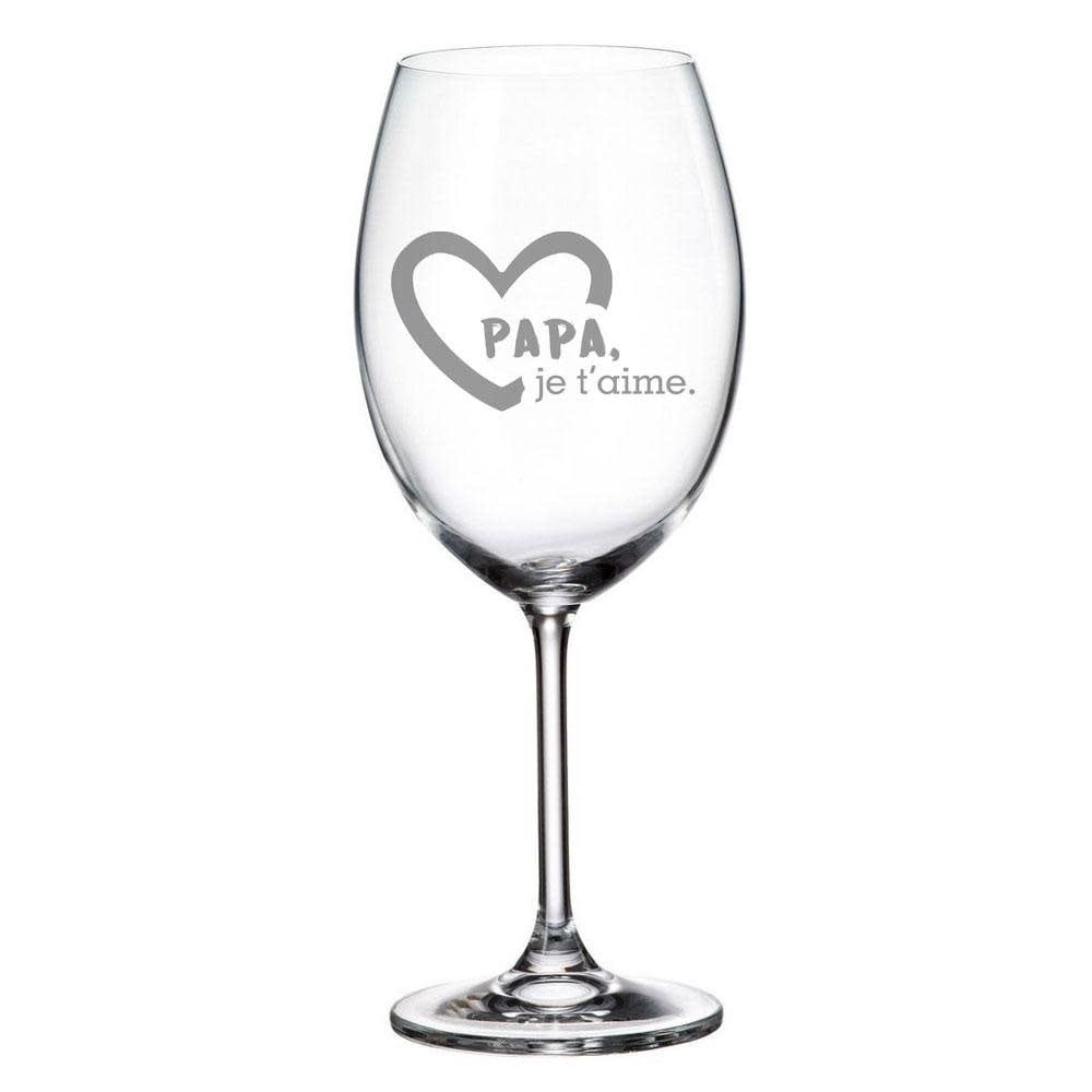 Verre à Vin Papa je t&#39;aime