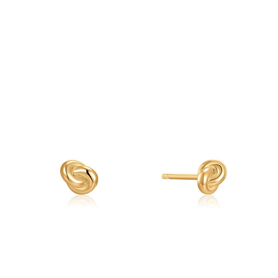 Boucles d&#39;oreilles Ania Haie Gold Knot Stud Gold