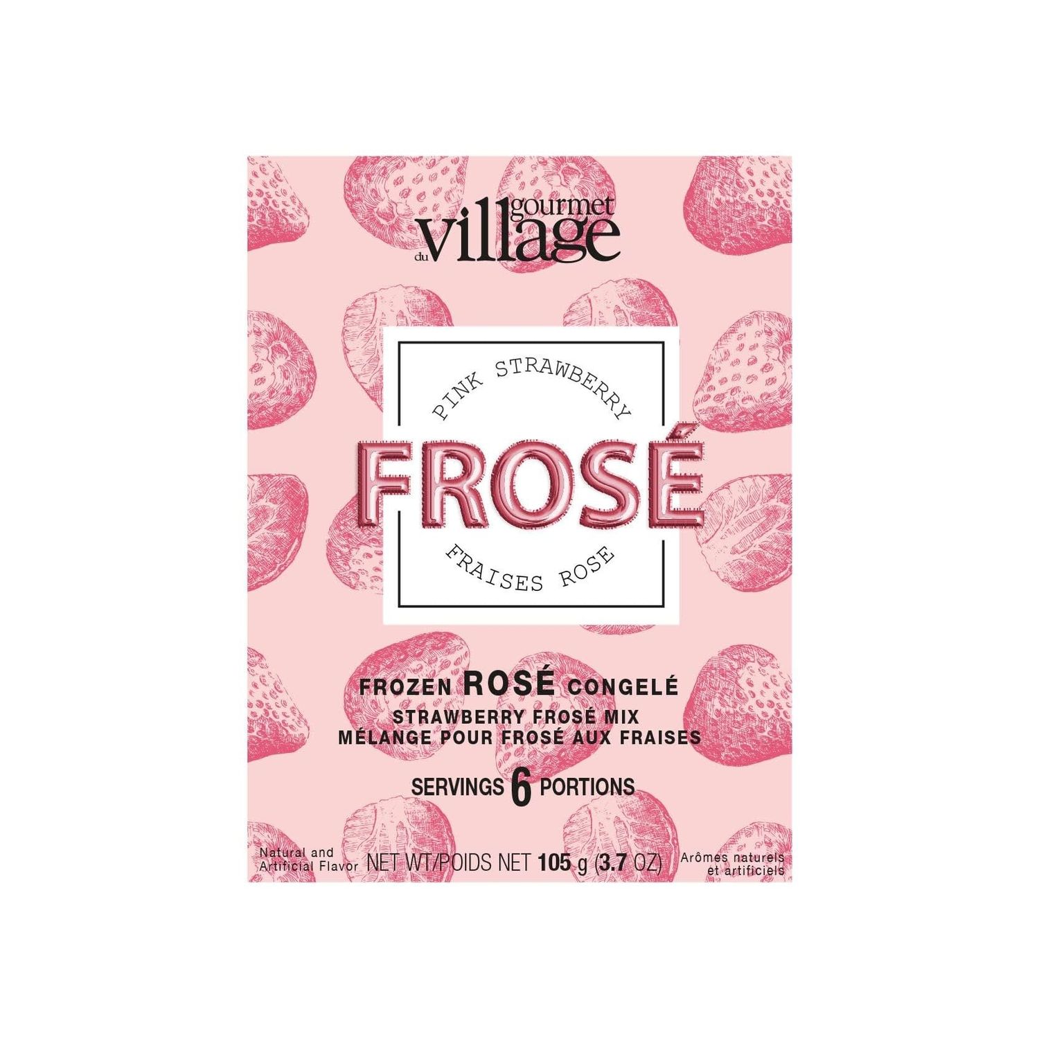Mélange  aromatisé pour Frosé aux Fraises  Gourmet du Village (105g)