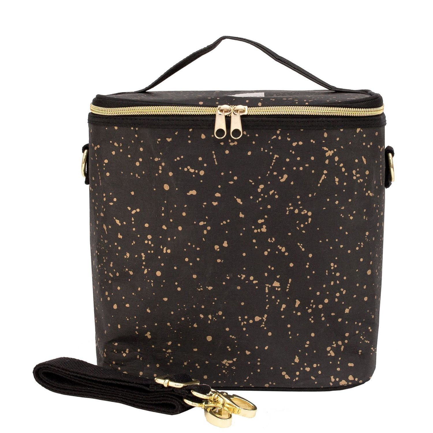 Boite à lunch So Young Black Paper Gold Splatter Lunch Poche