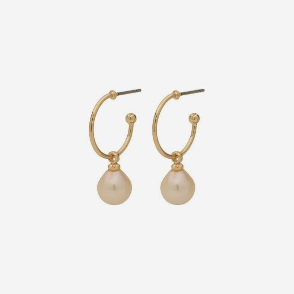 Boucles d&#39;oreille Pilgrim Eila Blanc Or   C.C.