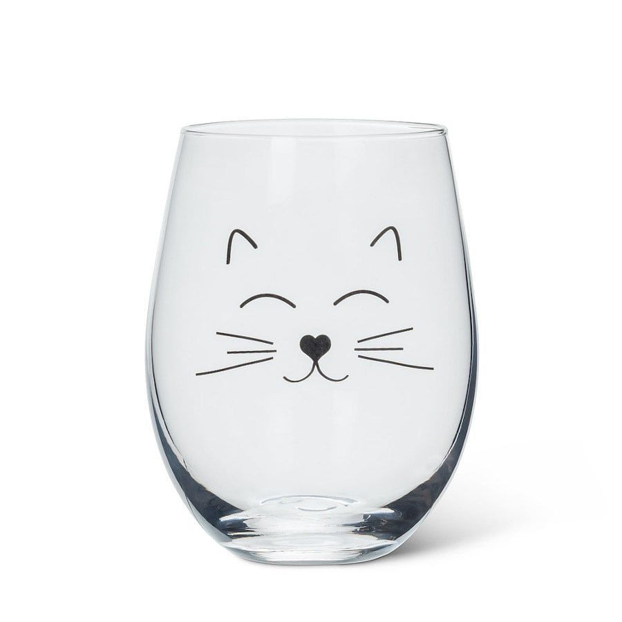 Verre à Vin sans Pied Chat