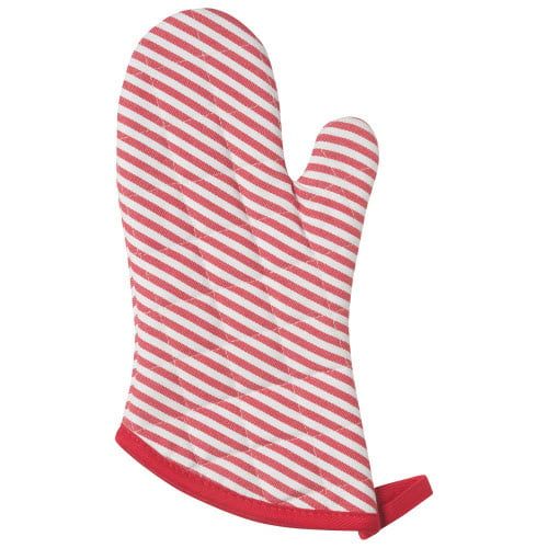 Ensemble de mitaines de four Super Narrow Stripe Red
