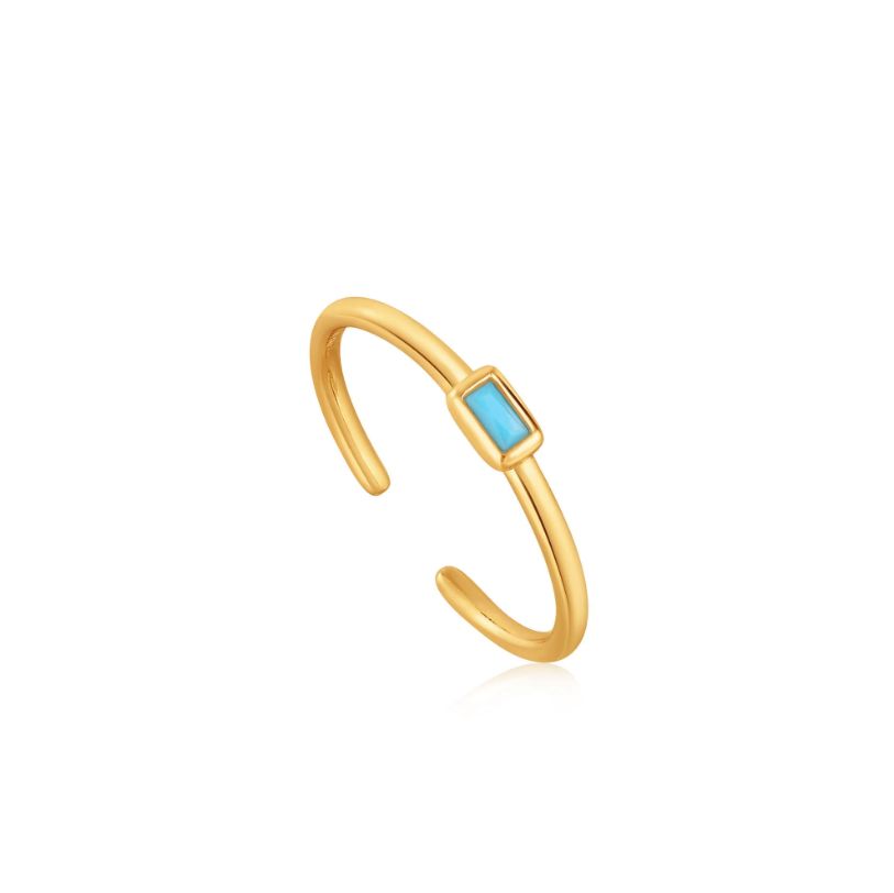 Bague Ania Haie Turquoise Band Ajustable Gold