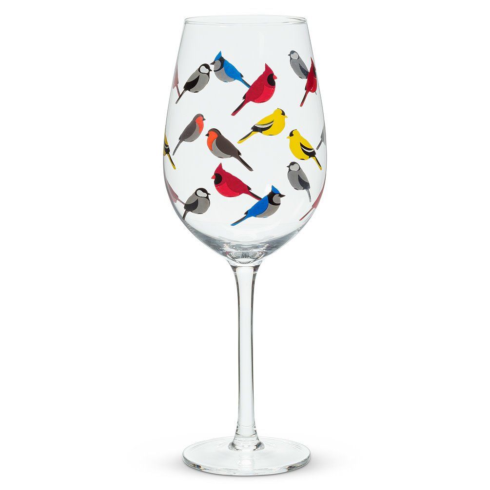 Verre à Vin Oiseaux Multi