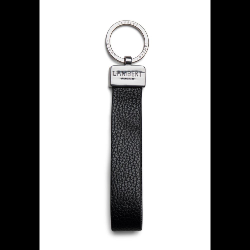 CALI - Porte-clés Lambert en cuir vegan Noir Pebble