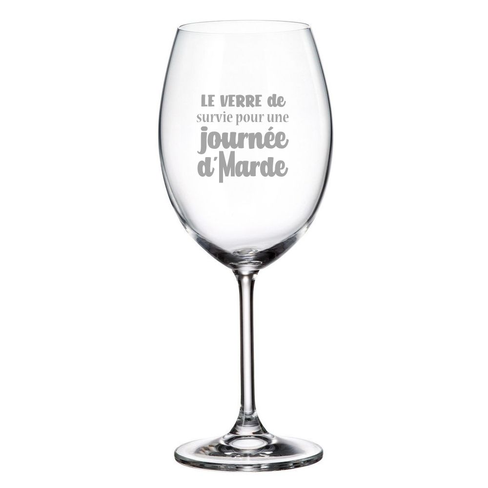 Verre à vin  Journée d&#39;Marde