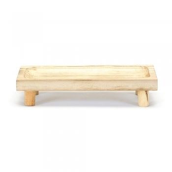 Plateau rectangulaire avec pieds Petit Light Burned 549 Bacon Basketware