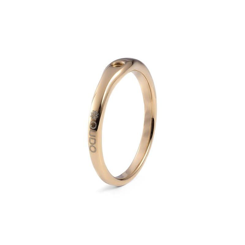 Bague Qudo Basic Ring Fine, Color: Or, Size: 5