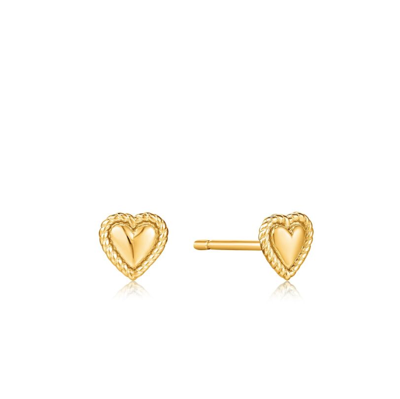 Boucles d&#39;oreilles Ania Haie Rope Heart Bar Stud Gold E036-02G