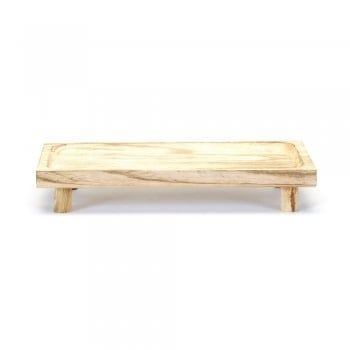 Plateau rectangulaire avec pieds Grand Light Burned 550 Bacon Basketware