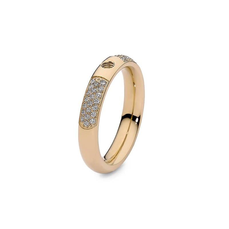 Bague Qudo Basic Ring Small Deluxe, Color: Or, Size: 5