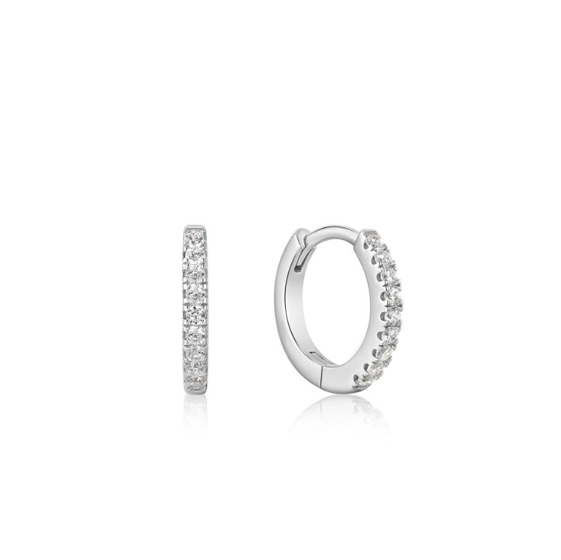 Boucles d&#39;oreilles Ania Haie Sparkle Mini Hoop Silver E035-17H