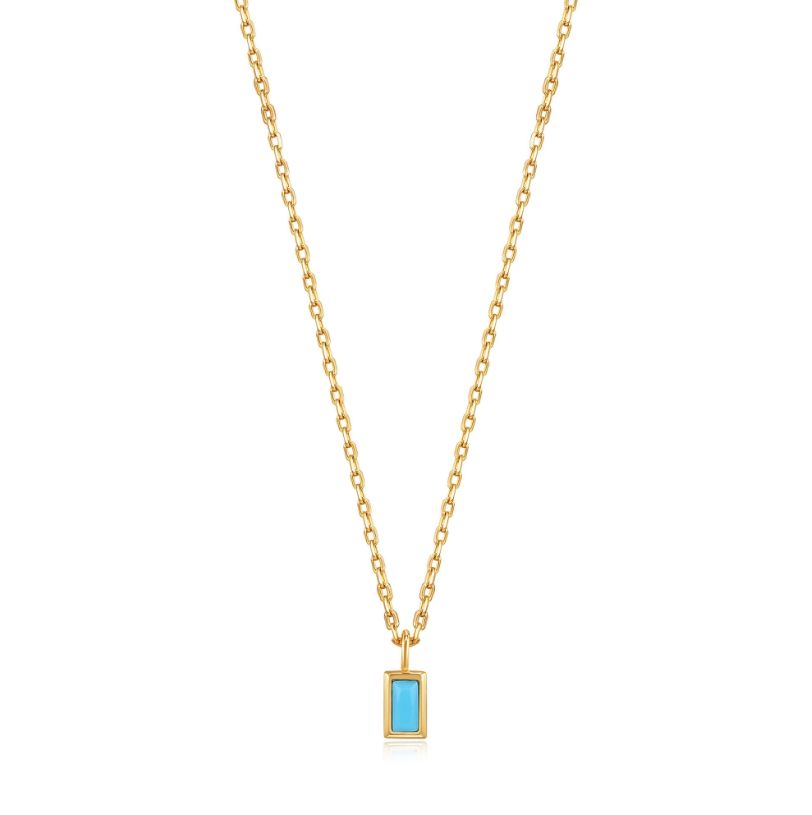 Collier Ania Haie Turquoise Drop Pendant Gold
