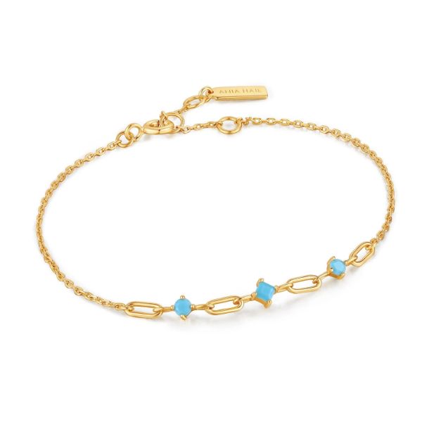 Bracelet Ania Haie Turquoise Link Gold