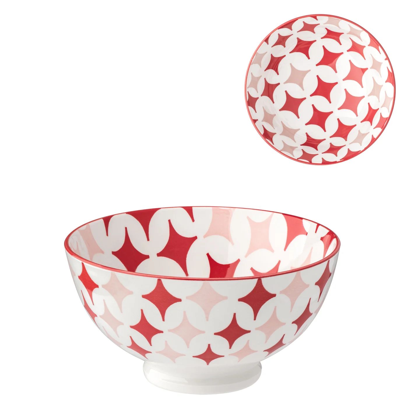 Bol de porcelaine Kiri 4.5 Red Diamonds