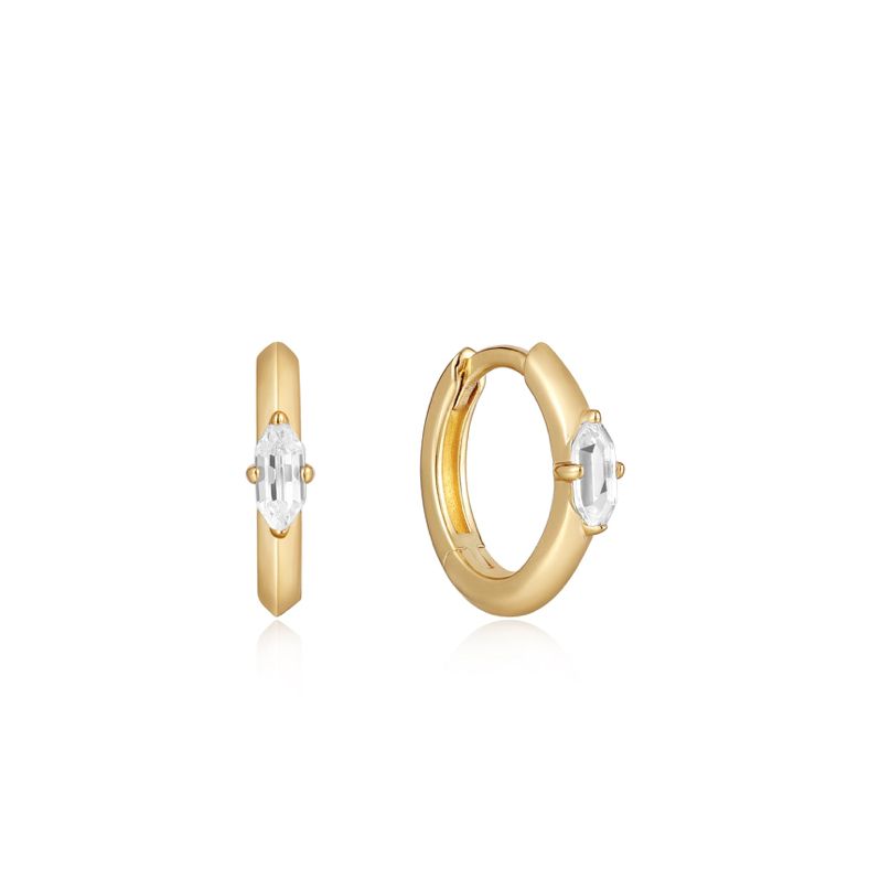 Boucle d&#39;oreille Ania Haie Sparkle Emblem huggie hoop Or AH-22 E041-04H-W