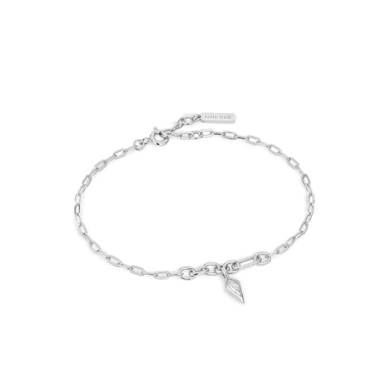 Bracelet Ania Haie Drop Pendant Chunky Chain Argent  B041-01H-W AH-22