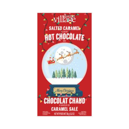 Chocolat Chaud caramel salé boule à neige Gourmet du Village