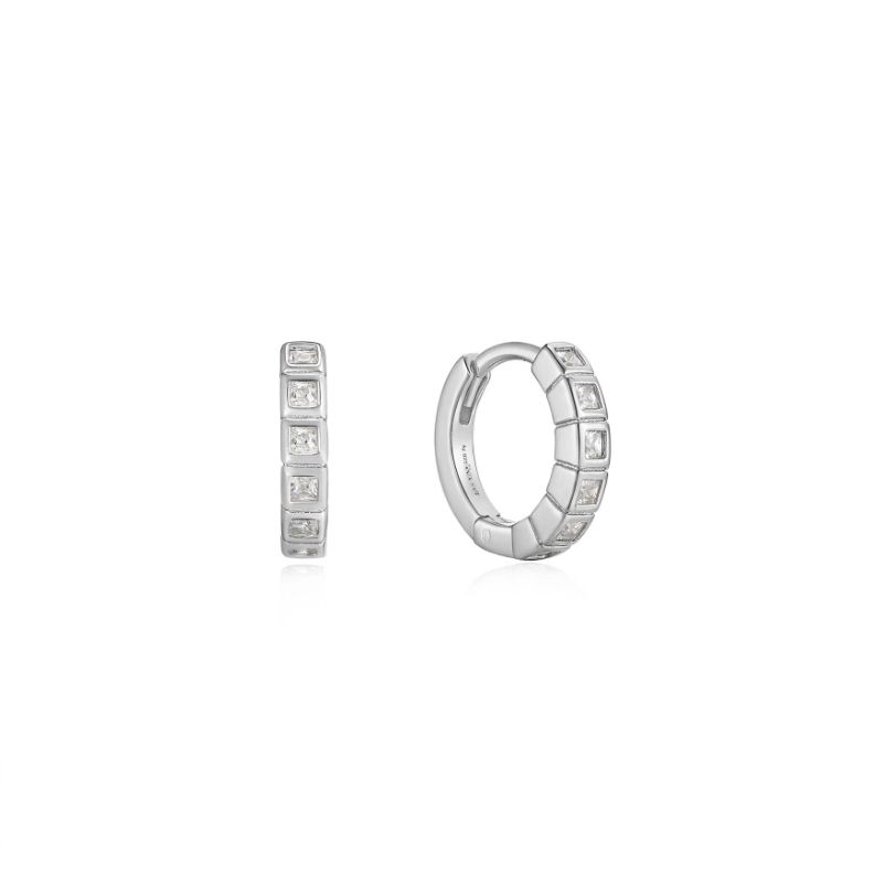 Boucle d&#39;oreille Ania Haie Glam Huggie Hoop argent AH-22 E037-05H