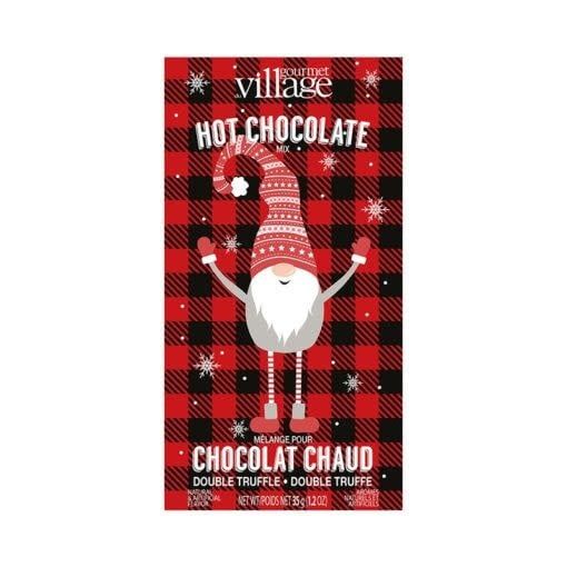 Chocolat Chaud Double Truffe Gnome  à carreaux Gourmet du Village