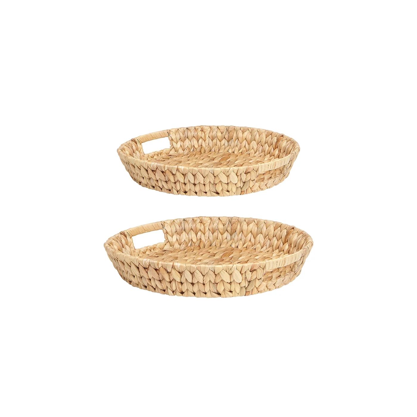 Plateau Palma Tissé avec poignées Naturel  16&quot;