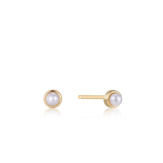 Boucles d&#39;oreille Ania Haie Pearl Cabochon Stud or   E043-01G
