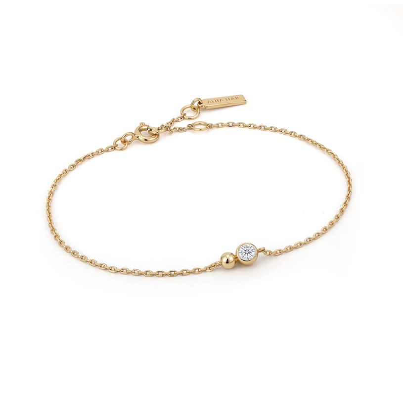 Bracelet Ania Haie Or Orb Sparkle Chain   B045-01G-CZ