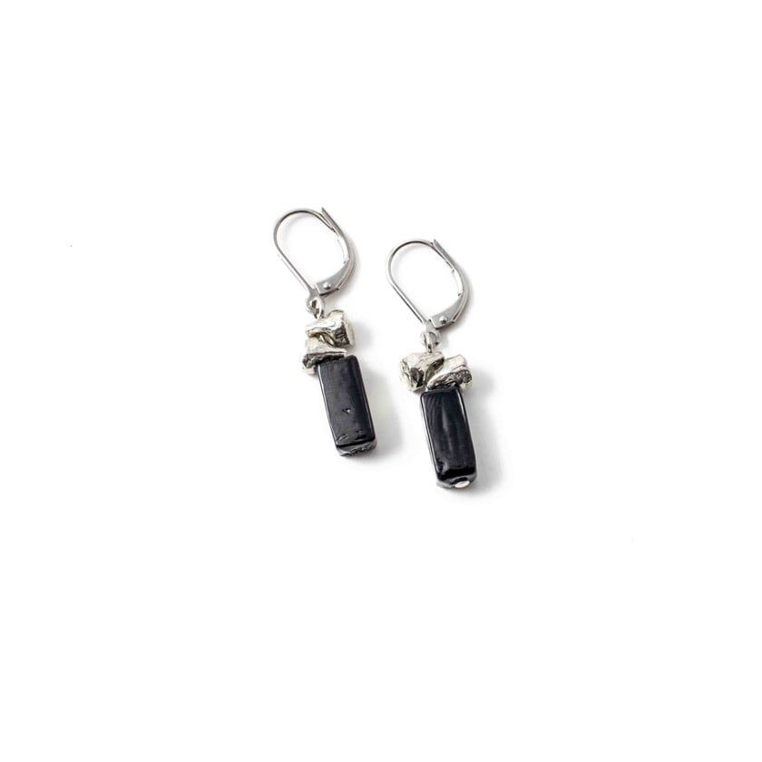 Boucles  d&#39;oreilles Euzèbe  Encre  Anne-Marie Chagnon PE 2024