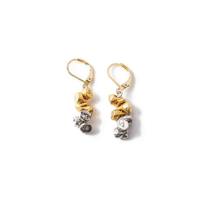 Boucles  d&#39;oreilles Maxime Argenté et or   Anne-Marie Chagnon PE 2024