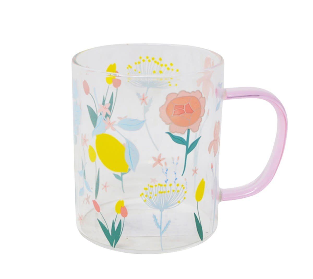 Tasse  Verre Plantes Aquatiques   14oz    Nostalgia