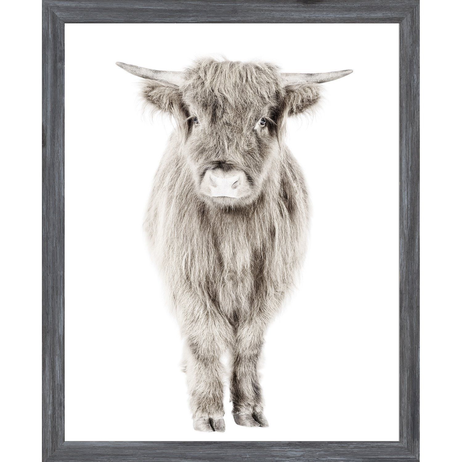 Mod. Farm- Highland Calf -Mini - Grey 19399