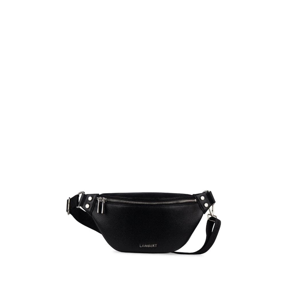 Le Sarah - Sac banane en cuir vegan noir PEBR