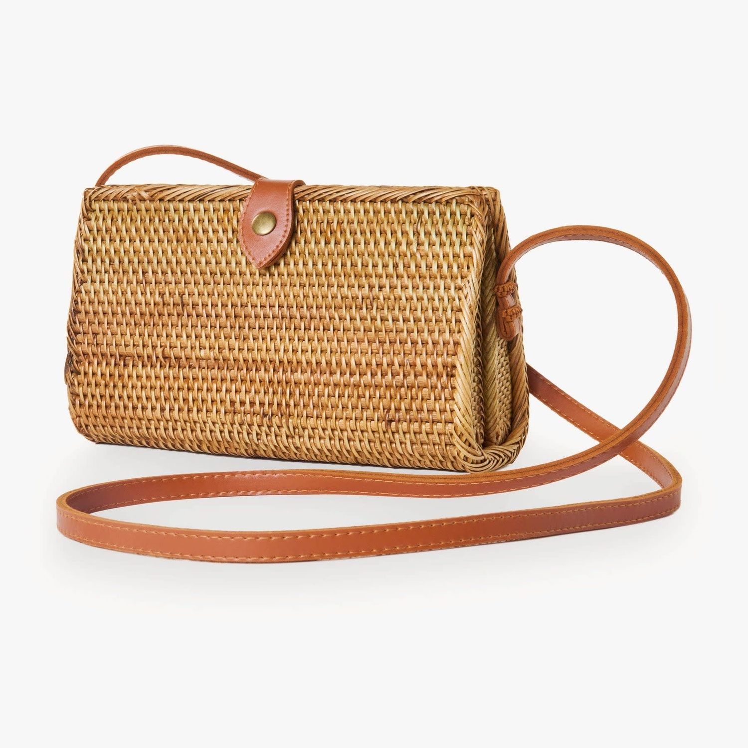 Bali Sac - Sac à main à Crossbody Top Clasp Caramel   Pokoloko
